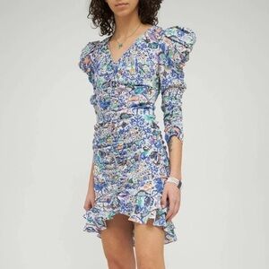 Isabel Marant Étoile Bireya Silk-Blend Mini Dress Size 40/ US 8 NWT